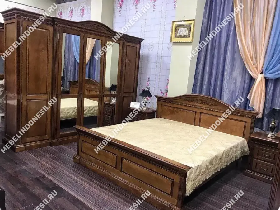 Кровать 90 "Венеция" Орех 764  купить в интернет магазине Мебель из массива. Звоните +7 495 961-63-63 Кровати из массива дерева
